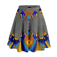 Abstract Art Artwork Digital Art High Waist Skirt by Pakrebo