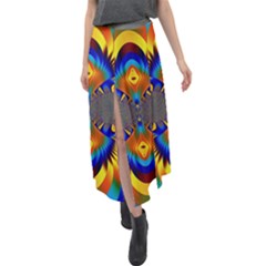 Abstract Art Artwork Digital Art Velour Split Maxi Skirt