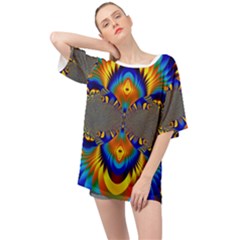 Abstract Art Artwork Digital Art Oversized Chiffon Top