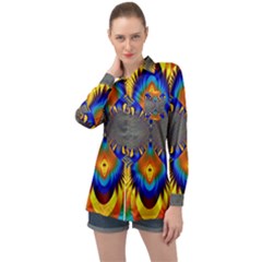 Abstract Art Artwork Digital Art Long Sleeve Satin Shirt