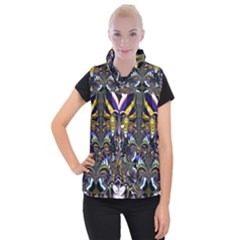 Abstract Art Artwork Fractal Design Women s Button Up Vest