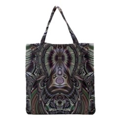 Digital Art Fractal Artwork Grocery Tote Bag by Pakrebo