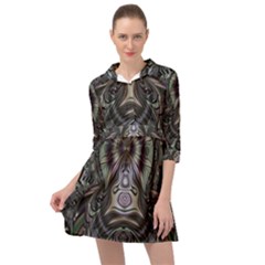 Digital Art Fractal Artwork Mini Skater Shirt Dress