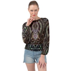 Digital Art Fractal Artwork Banded Bottom Chiffon Top