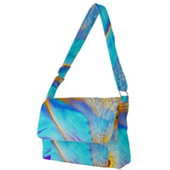 Artwork Digital Art Fractal Colors Full Print Messenger Bag by Pakrebo