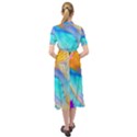 Artwork Digital Art Fractal Colors Keyhole Neckline Chiffon Dress View2