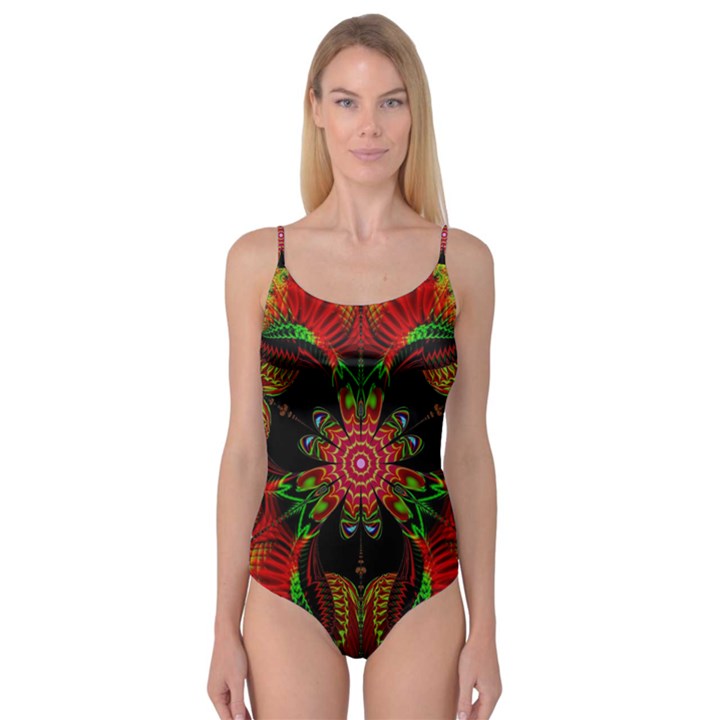 Artwork Art Fractal Flower Design Camisole Leotard 