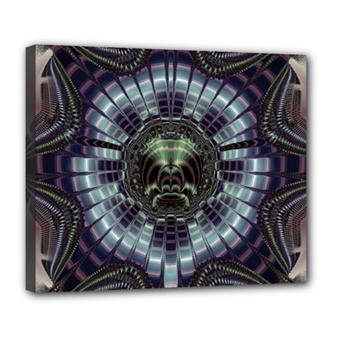 Fractal Abstract Art Artwork Deluxe Canvas 24  X 20  (stretched) by Pakrebo