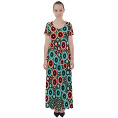 Zappwaits High Waist Short Sleeve Maxi Dress by zappwaits