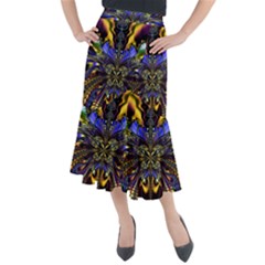 Abstract Art Artwork Fractal Design Midi Mermaid Skirt