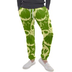 Butterflies Pattern Background Green Decoration Repeating Style Sketch Men s Jogger Sweatpants