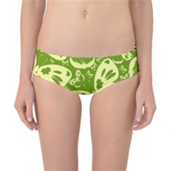 Butterflies Pattern Background Green Decoration Repeating Style Sketch Classic Bikini Bottoms by fashionpod