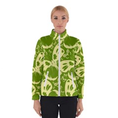 Butterflies Pattern Background Green Decoration Repeating Style Sketch Winter Jacket