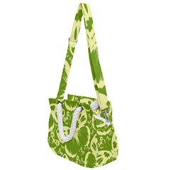 Butterflies Pattern Background Green Decoration Repeating Style Sketch Rope Handles Shoulder Strap Bag