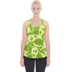 Butterflies Pattern Background Green Decoration Repeating Style Sketch Piece Up Tank Top by fashionpod