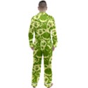 Butterflies Pattern Background Green Decoration Repeating Style Sketch Men s Satin Pajamas Long Pants Set View2