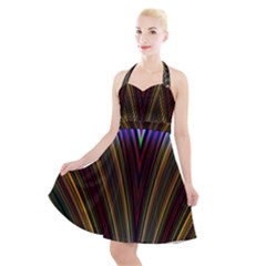 Design Silky Dynamic Elegance Halter Party Swing Dress  by Pakrebo