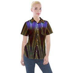 Design Silky Dynamic Elegance Women s Short Sleeve Pocket Shirt