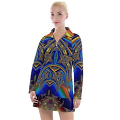 Abstract Art Design Digital Art Image Women s Long Sleeve Casual Dress