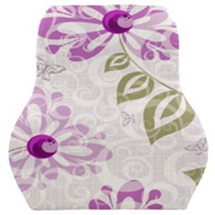 Beautiful Purple Flower Butterflies Pattern Car Seat Back Cushion 