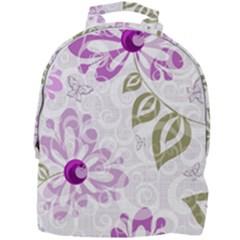 Beautiful Purple Flower Butterflies Pattern Mini Full Print Backpack