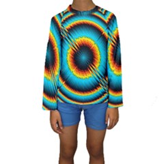 Art Artwork Fractal Digital Art Geometric Kids  Long Sleeve Swimwear by Pakrebo