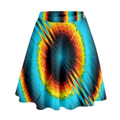 Art Artwork Fractal Digital Art Geometric High Waist Skirt by Pakrebo