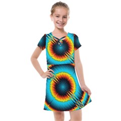 Art Artwork Fractal Digital Art Geometric Kids  Cross Web Dress by Pakrebo