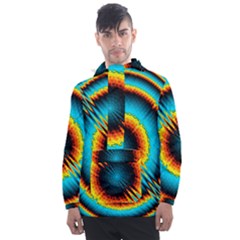 Art Artwork Fractal Digital Art Geometric Men s Front Pocket Pullover Windbreaker by Pakrebo