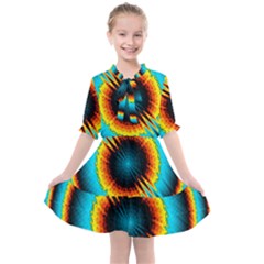 Art Artwork Fractal Digital Art Geometric Kids  All Frills Chiffon Dress