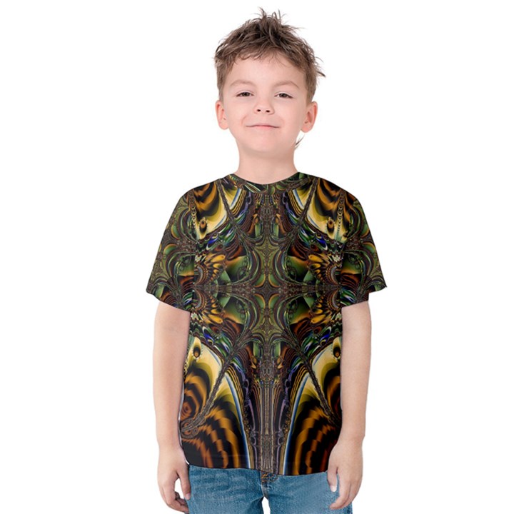 Abstract Art Artwork Fractal Pattern Kids  Cotton Tee