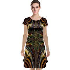 Abstract Art Artwork Fractal Pattern Cap Sleeve Nightdress