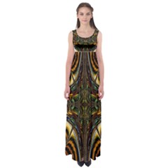 Abstract Art Artwork Fractal Pattern Empire Waist Maxi Dress