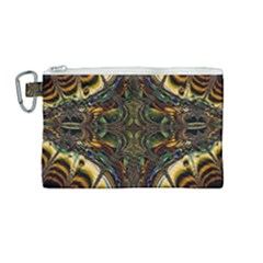 Abstract Art Artwork Fractal Pattern Canvas Cosmetic Bag (medium) by Pakrebo