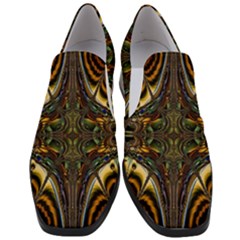 Abstract Art Artwork Fractal Pattern Women Slip On Heel Loafers