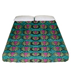 Lotus Bloom In The Sacred Soft Warm Sea Fitted Sheet (queen Size) by pepitasart