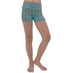 Lotus Bloom In The Sacred Soft Warm Sea Kids  Lightweight Velour Yoga Shorts by pepitasart