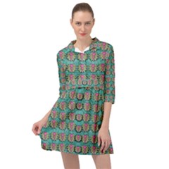 Lotus Bloom In The Sacred Soft Warm Sea Mini Skater Shirt Dress