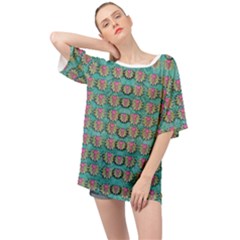 Lotus Bloom In The Sacred Soft Warm Sea Oversized Chiffon Top