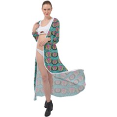 Lotus Bloom In The Sacred Soft Warm Sea Maxi Chiffon Beach Wrap