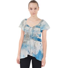 Watercolor Splatter Lace Front Dolly Top