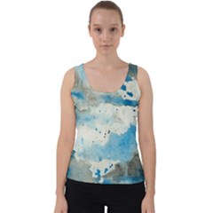 Watercolor Splatter Velvet Tank Top by blkstudio