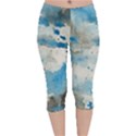 Watercolor Splatter Velvet Capri Leggings  View1