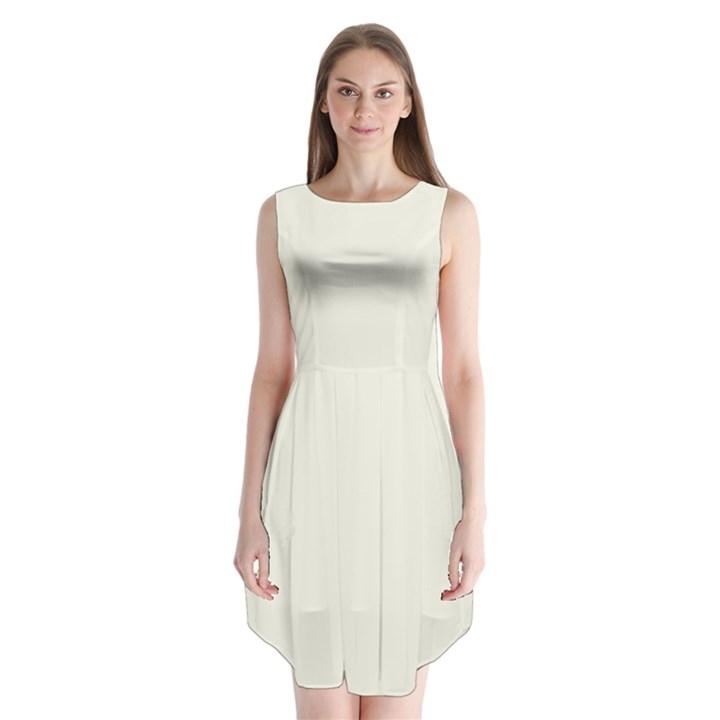 Sweet Cream Sleeveless Chiffon Dress  