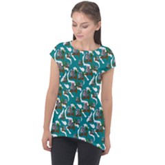 Koala Bears Pattern Cap Sleeve High Low Top by bloomingvinedesign