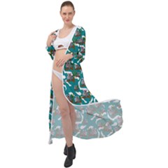 Koala Bears Pattern Maxi Chiffon Beach Wrap