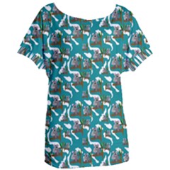 Koala Bears Pattern Women s Oversized Tee by bloomingvinedesign