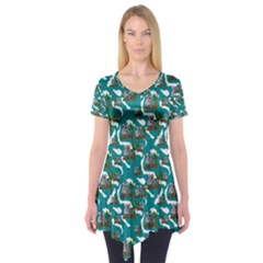 Koala Bears Pattern Short Sleeve Tunic  by bloomingvinedesign