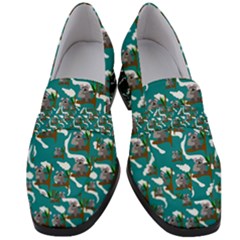 Koala Bears Pattern Women s Chunky Heel Loafers by bloomingvinedesign