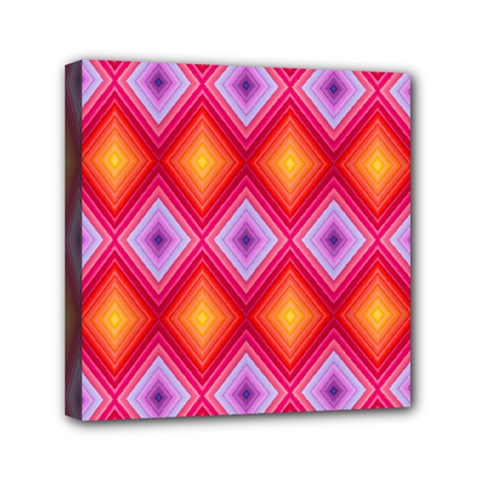 Texture Surface Orange Pink Mini Canvas 6  X 6  (stretched)